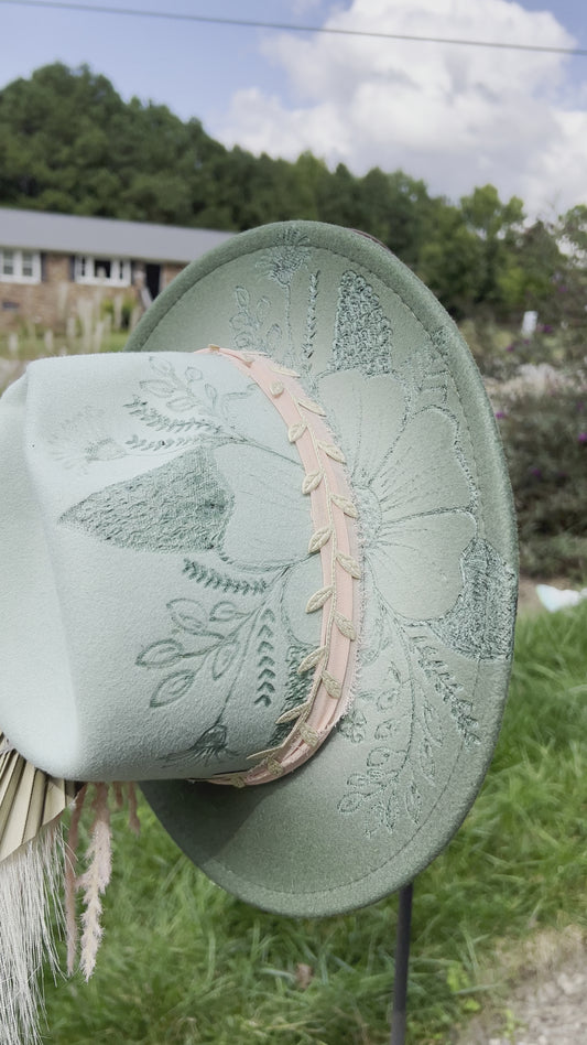 Pretty in green Wide Brim 2.75"