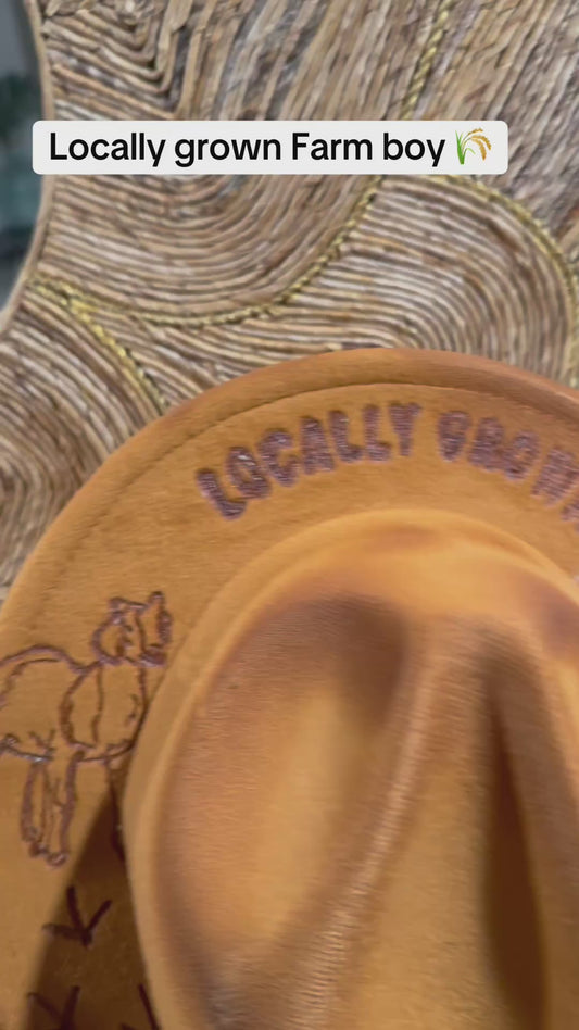 Locally grown farm boy - kids hat