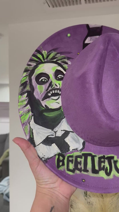 Handpainted beetlejuice hat